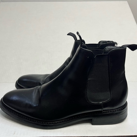 H&M Leather Chelsea Boots Black - Size 42 - Picture 4 of 8